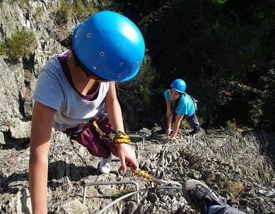 Colonie "Sports et aventures" départ de la via corda