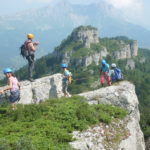 Colonie "Sports et aventures" au sommet de la via corda